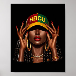 美しい黒人女性Hbcu黒人歴史月間Gir ポスター