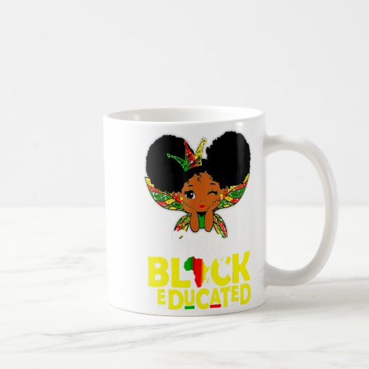 美しい黒人教育黒人歴史月間子供ガール コーヒーマグカップ (右)