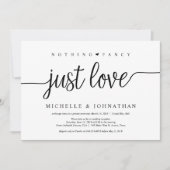 美しい黒何も特別なものはない、ただ愛を、駆け落ち結婚 招待状 (正面)