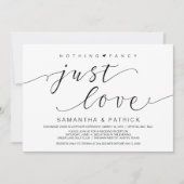 美しい黒何も特別なものはない、ただ愛を、駆け落ち結婚 招待状 (正面)