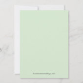 美しい黒板フローラフレームベビーシャワー 招待状 (裏面)