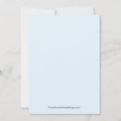 美しい黒板フローラフレームベビーシャワー 招待状 (裏面)