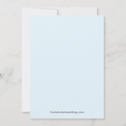 美しい黒板フローラフレームベビーシャワー 招待状 (裏面)