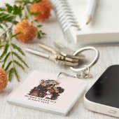 美しい黒母娘(2) キーホルダー (正面右)