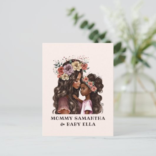 美しい黒母娘(2) ポストカード (スタンド正面)