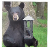 美しい黒熊 タイル (正面)