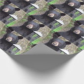 美しい黒熊 ラッピングペーパー (角)