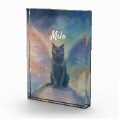 美しい黒猫アートペット記念品 フォトブロック (右)