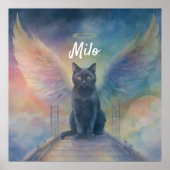 美しい黒猫アートペット記念品 ポスター (正面)