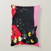 美しい黒猫 アクセントクッション (裏面(縦))