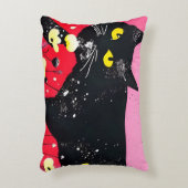 美しい黒猫 アクセントクッション (正面(垂直))