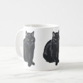 美しい黒猫 コーヒーマグカップ (正面左)