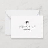 美しい黒猫 ノートカード (裏面)