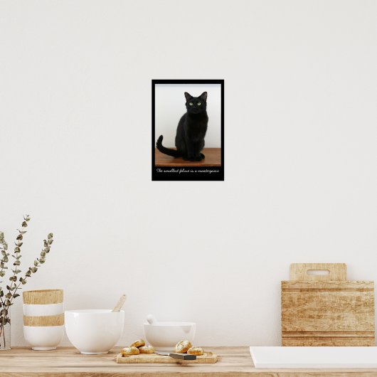 美しい黒猫 ポスター (キッチン)