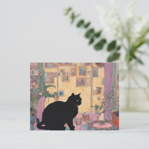 美しい黒猫 ポストカード