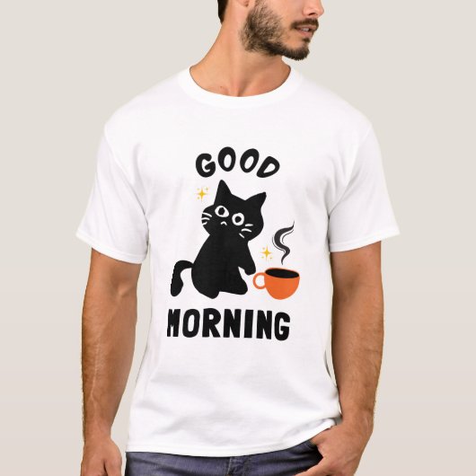 美しい黒猫 Tシャツ (正面)