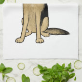 美しい黒褐色のドイツの羊飼い犬 キッチンタオル (折り畳み)