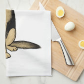 美しい黒褐色のドイツの羊飼い犬 キッチンタオル (四つ折り)