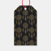 美しい黒金ゴールドドリームキャッチャー曼荼羅 ギフトタグ (裏面)