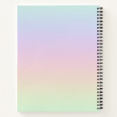 美しい黒馬とティール（緑がかった色）の花 ノートブック (裏面)