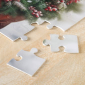 美しい黒馬とリース動物 ジグソーパズル (側面)