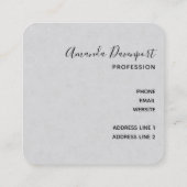 美しい黒馬の頭のポートレート水色 スクエア名刺 (裏面)