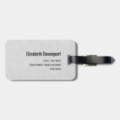 美しい黒馬の頭のポートレート水色 ラゲッジタグ (裏面横)