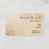 美しい黒馬の頭のポートレート水色 名刺 (裏面)