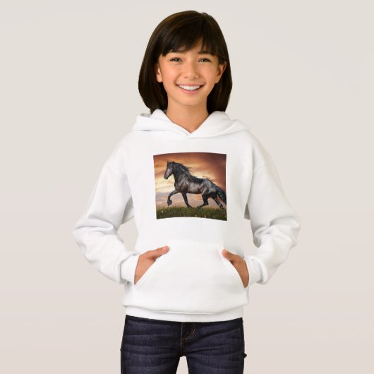 美しい黒馬 (正面フル)