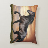 美しい黒馬 アクセントクッション (裏面(縦))