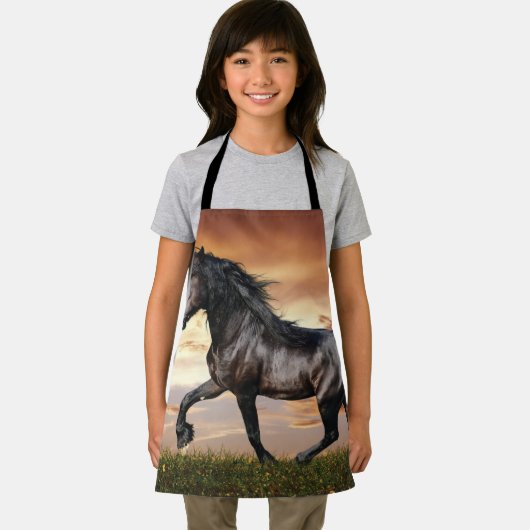 美しい黒馬 エプロン (インサイチュ)
