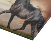美しい黒馬 カッティングボード (角)