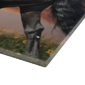 美しい黒馬 カッティングボード (角)