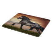 美しい黒馬 カッティングボード (角)