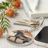 美しい黒馬 キーホルダー (正面右)