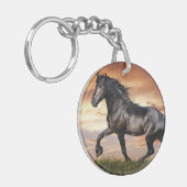 美しい黒馬 キーホルダー (正面左)