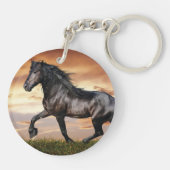 美しい黒馬 キーホルダー (裏面)