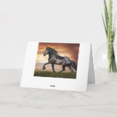 美しい黒馬 サンキューカード (裏面)