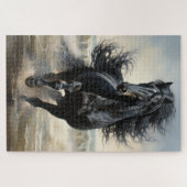 美しい黒馬 ジグソーパズル (横)