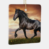 美しい黒馬 セラミックオーナメント (右)