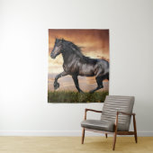 美しい黒馬 タペストリー (インサイチュ)