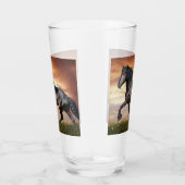 美しい黒馬 タンブラーグラス (右)