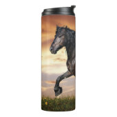 美しい黒馬 タンブラー (回転左)