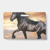 美しい黒馬 バッジ (裏面)