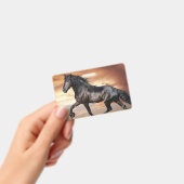 美しい黒馬 バッジ (手持ち)