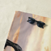 美しい黒馬 ビーチタオル (インサイチュ)