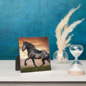 美しい黒馬 フォトプラーク (インサイチュ)