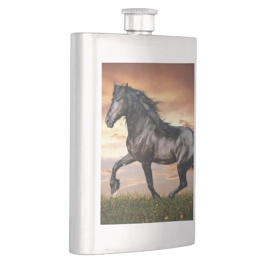 美しい黒馬 フラスク (右)