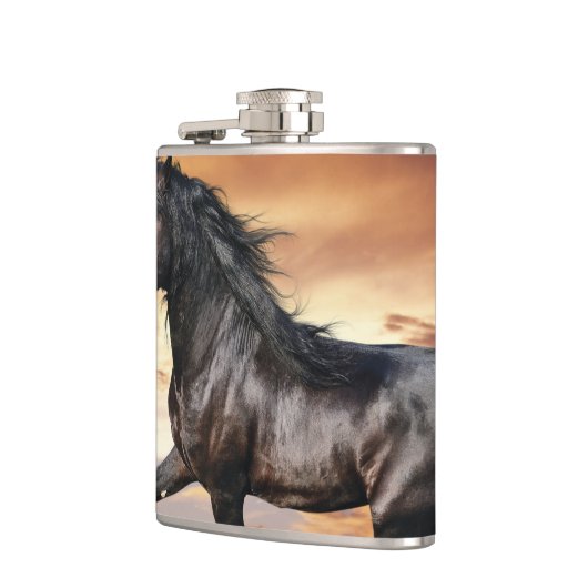 美しい黒馬 フラスク (左)