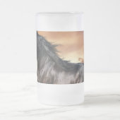 美しい黒馬 フロストグラスビールジョッキ (中央)